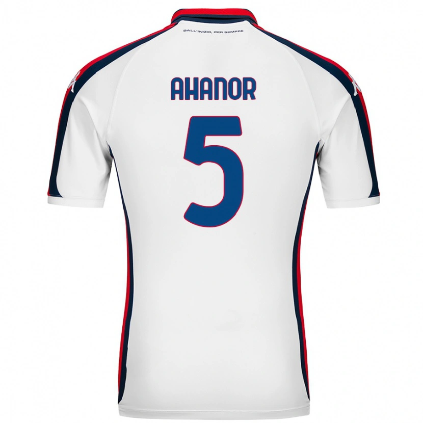 Danxen Børn Honest Ahanor #5 Hvid Udebane Spillertrøjer 2024/25 Trøje T-Shirt