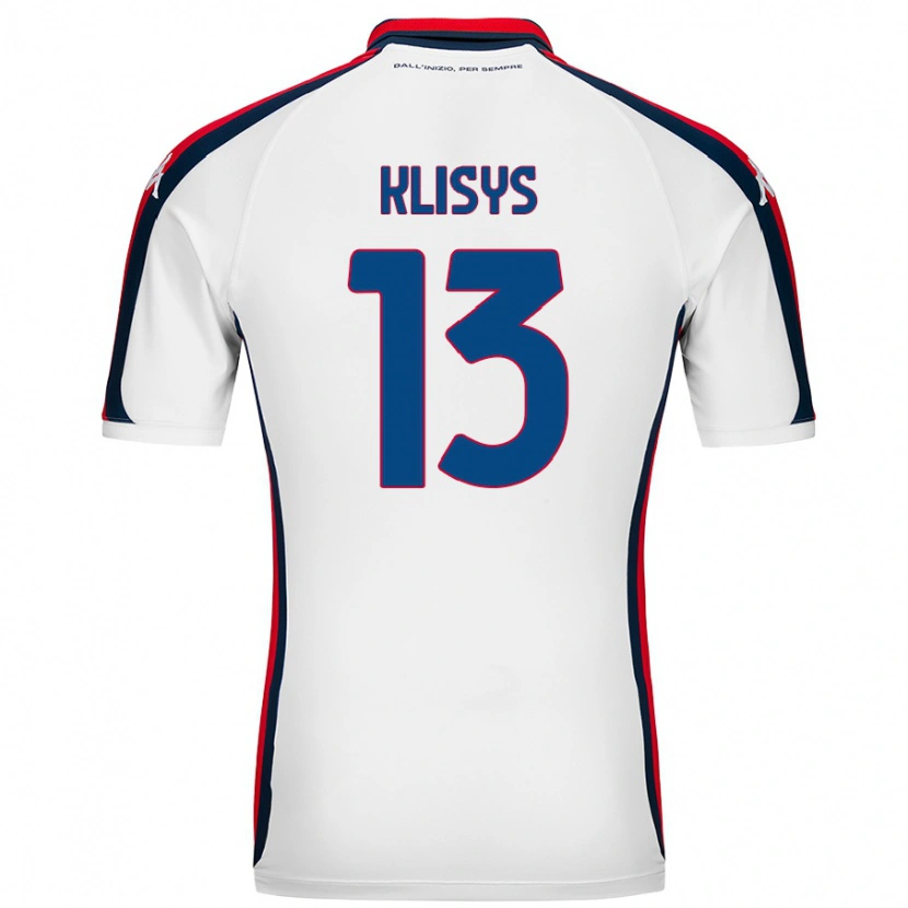 Danxen Børn Lukas Klisys #13 Hvid Udebane Spillertrøjer 2024/25 Trøje T-Shirt