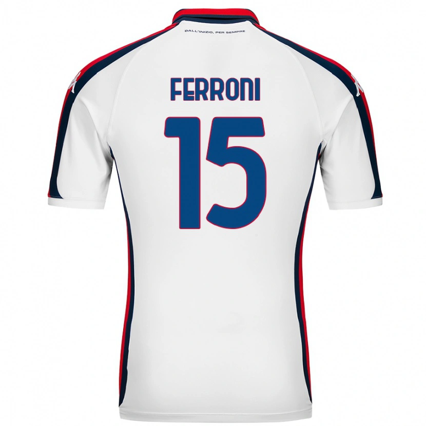 Danxen Børn Leonardo Ferroni #15 Hvid Udebane Spillertrøjer 2024/25 Trøje T-Shirt