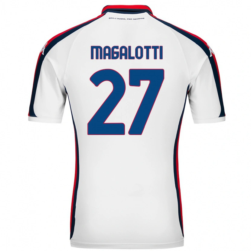 Danxen Børn Gabriele Magalotti #27 Hvid Udebane Spillertrøjer 2024/25 Trøje T-Shirt