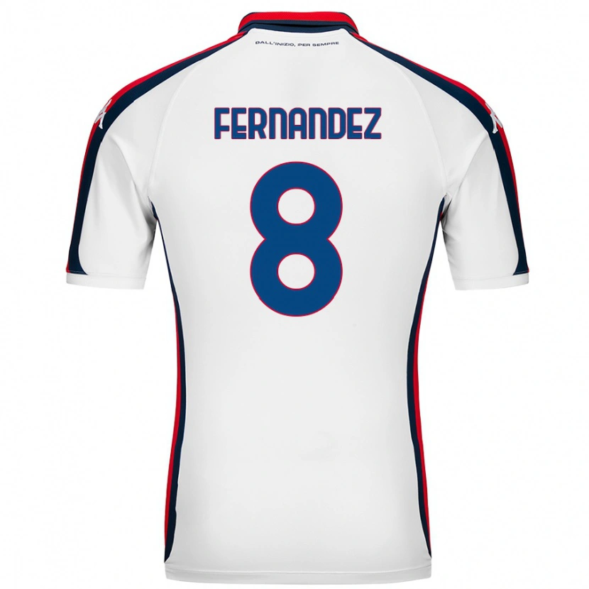 Danxen Børn Maria Fernandez #8 Hvid Udebane Spillertrøjer 2024/25 Trøje T-Shirt