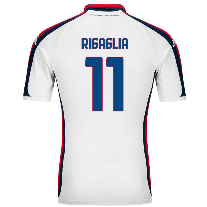 Danxen Børn Alison Rigaglia #11 Hvid Udebane Spillertrøjer 2024/25 Trøje T-Shirt