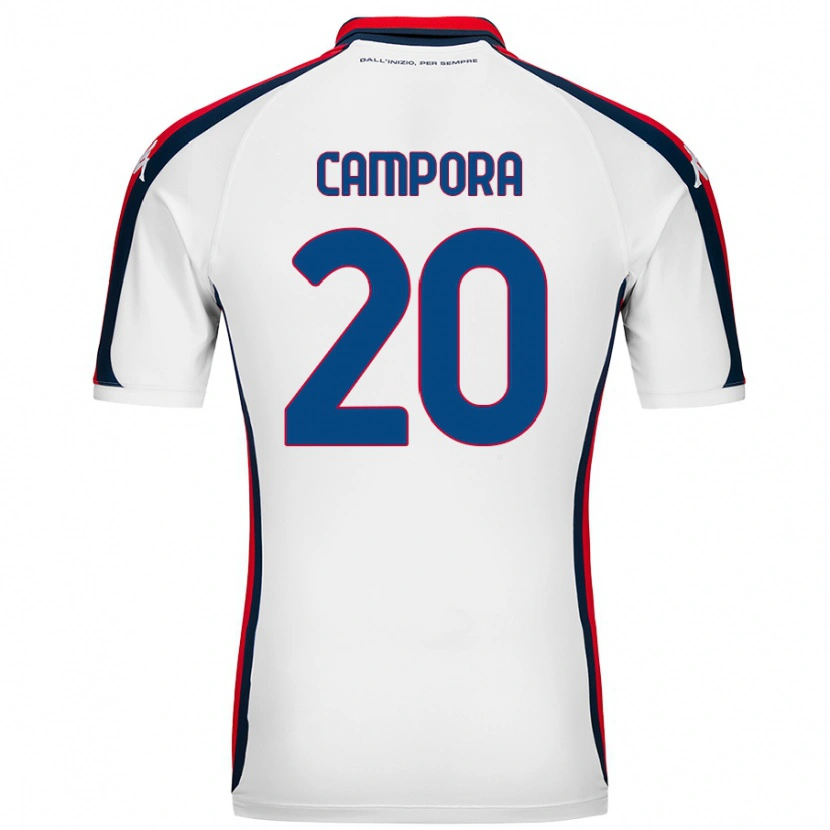 Danxen Børn Alice Campora #20 Hvid Udebane Spillertrøjer 2024/25 Trøje T-Shirt