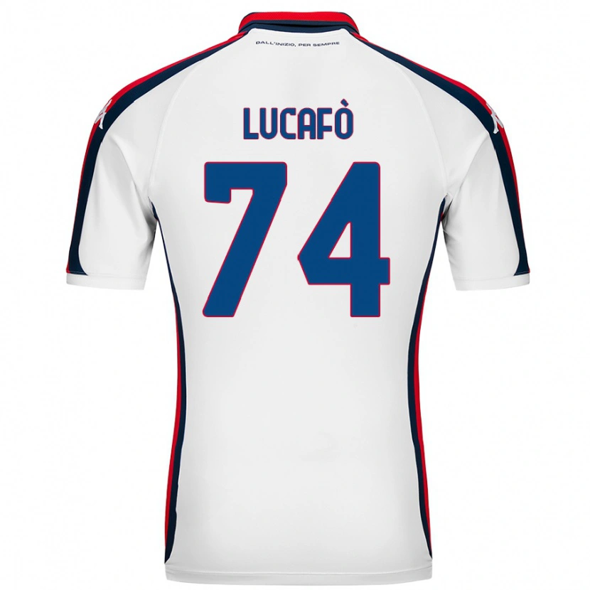 Danxen Børn Sara Lucafò #74 Hvid Udebane Spillertrøjer 2024/25 Trøje T-Shirt