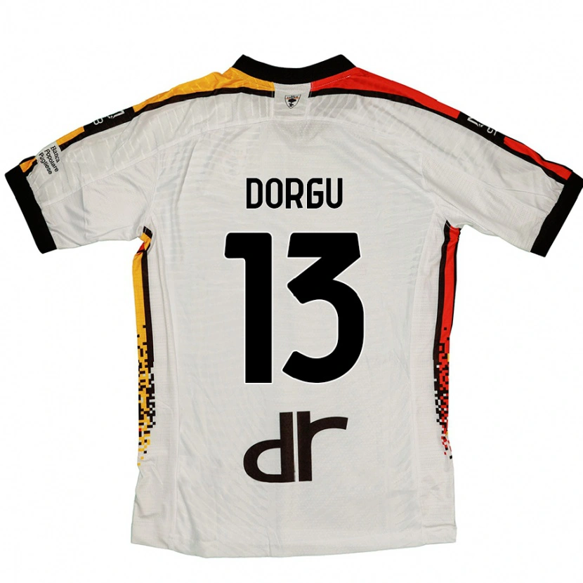 Danxen Børn Patrick Dorgu #13 Hvid Sort Udebane Spillertrøjer 2024/25 Trøje T-Shirt