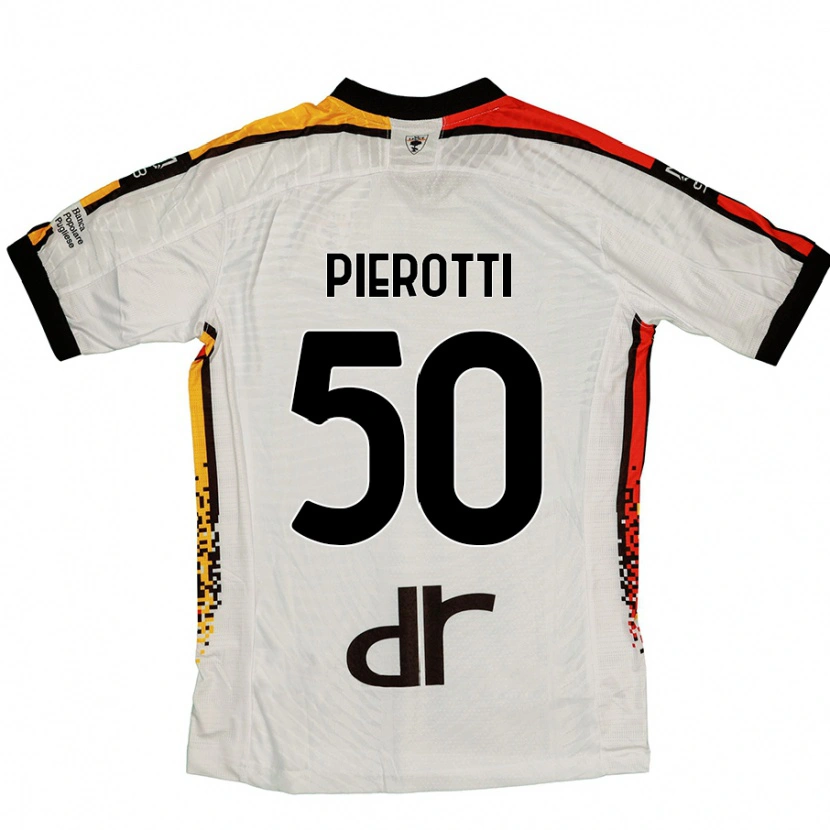 Danxen Børn Santiago Pierotti #50 Hvid Sort Udebane Spillertrøjer 2024/25 Trøje T-Shirt