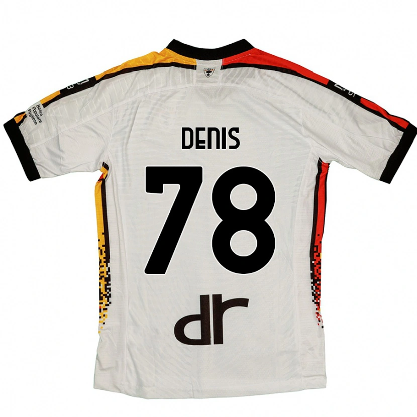 Danxen Børn Max Denis #78 Hvid Sort Udebane Spillertrøjer 2024/25 Trøje T-Shirt