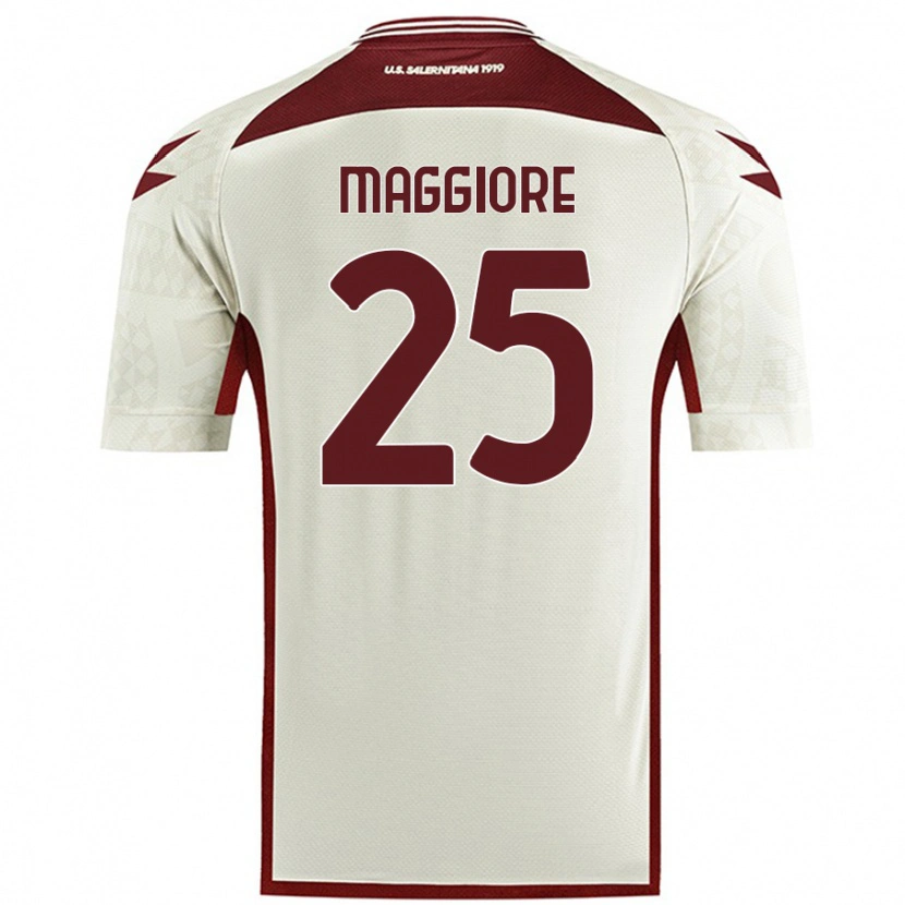 Danxen Børn Giulio Maggiore #25 Creme Farve Udebane Spillertrøjer 2024/25 Trøje T-Shirt