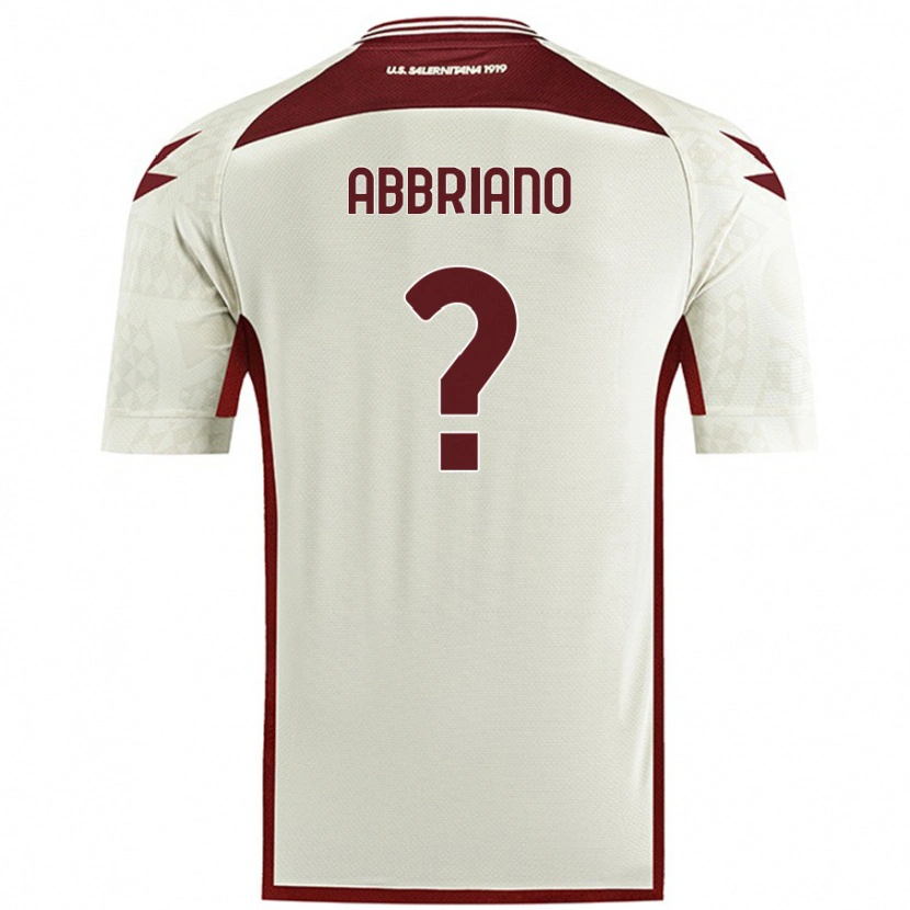 Danxen Børn William Abbriano #0 Creme Farve Udebane Spillertrøjer 2024/25 Trøje T-Shirt