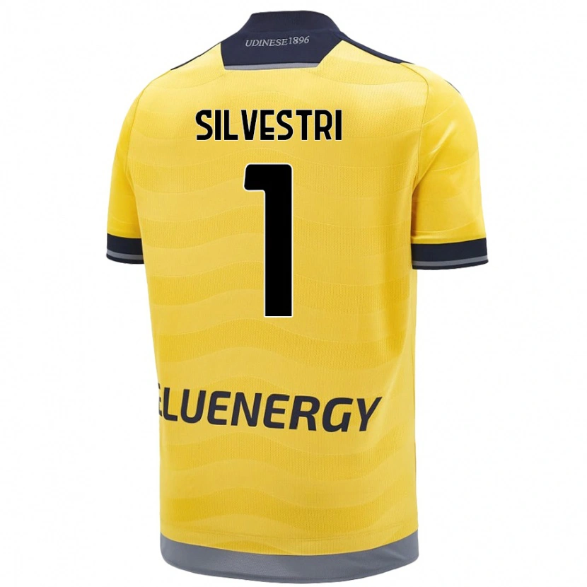 Danxen Børn Marco Silvestri #1 Gylden Udebane Spillertrøjer 2024/25 Trøje T-Shirt