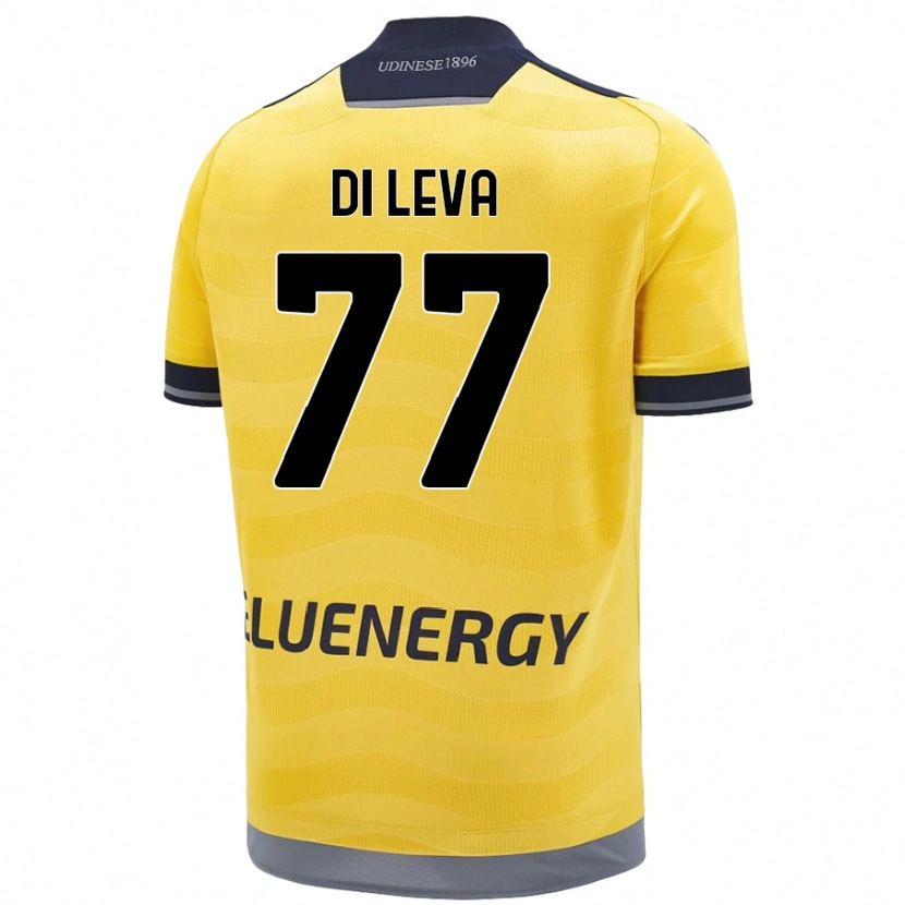 Danxen Børn Vincenzo Di Leva #77 Gylden Udebane Spillertrøjer 2024/25 Trøje T-Shirt