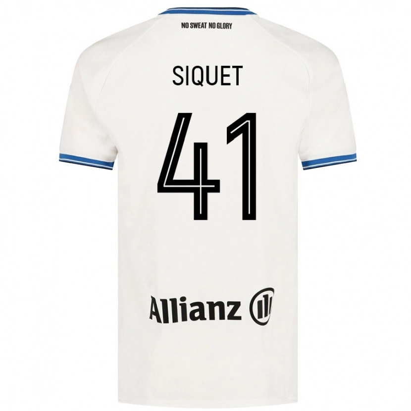 Danxen Børn Hugo Siquet #41 Hvid Udebane Spillertrøjer 2024/25 Trøje T-Shirt