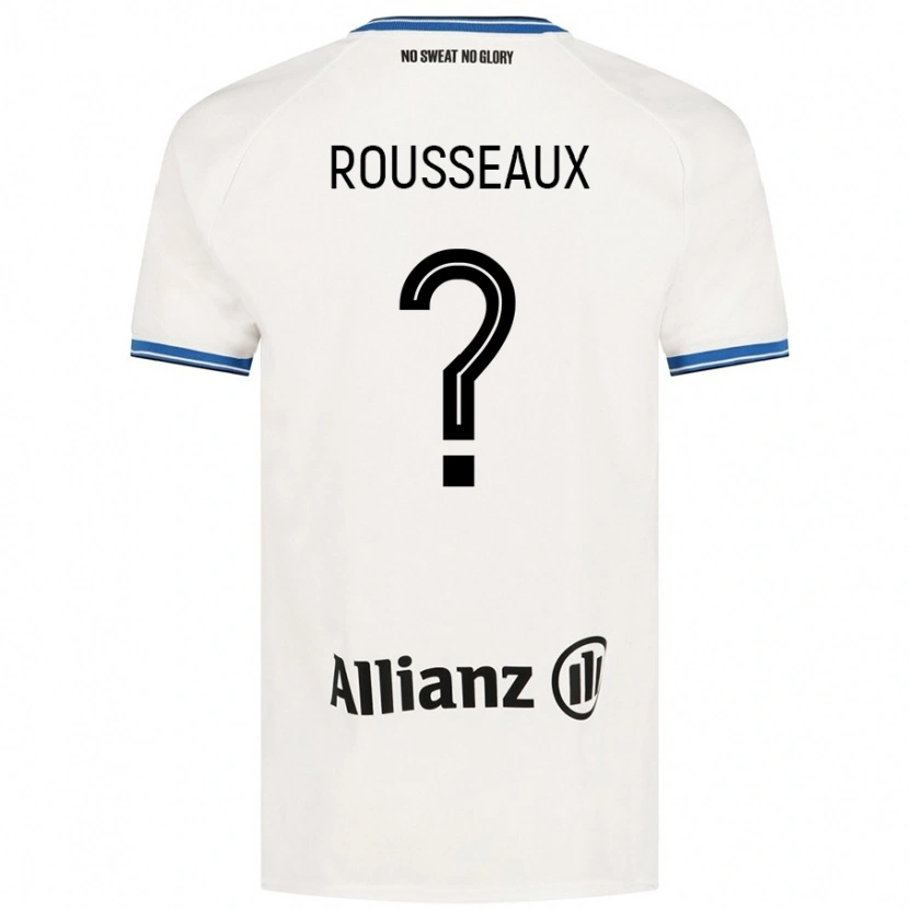 Danxen Børn Luca Rousseaux #0 Hvid Udebane Spillertrøjer 2024/25 Trøje T-Shirt