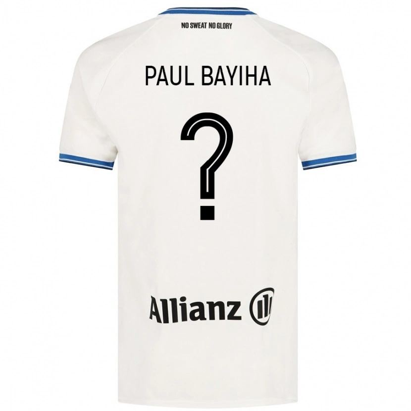 Danxen Børn Jean Paul Bayiha #0 Hvid Udebane Spillertrøjer 2024/25 Trøje T-Shirt