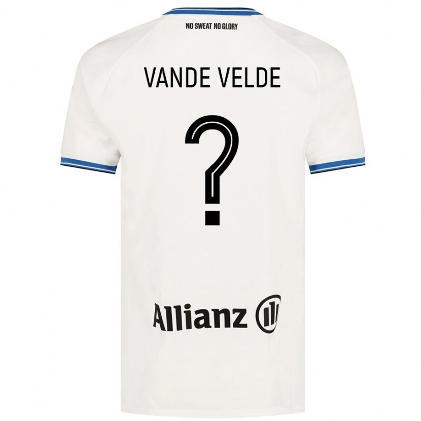 Danxen Børn Chloé Vande Velde #0 Hvid Udebane Spillertrøjer 2024/25 Trøje T-Shirt