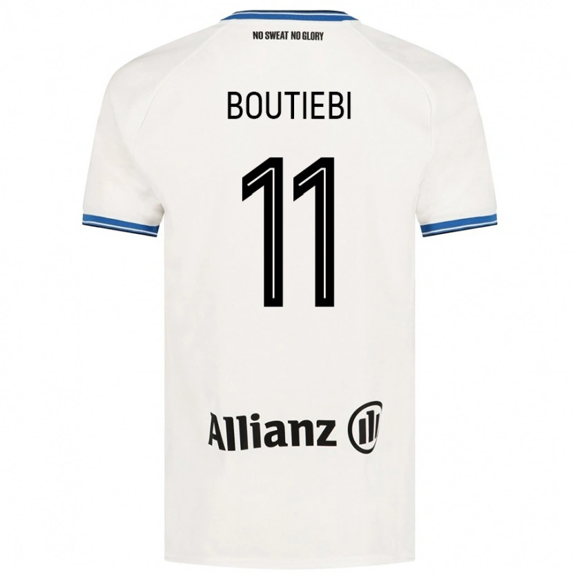 Danxen Børn Rania Boutiebi #11 Hvid Udebane Spillertrøjer 2024/25 Trøje T-Shirt