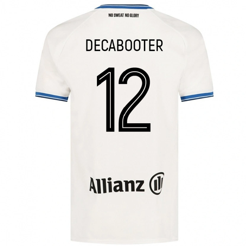 Danxen Børn Marith Decabooter #12 Hvid Udebane Spillertrøjer 2024/25 Trøje T-Shirt