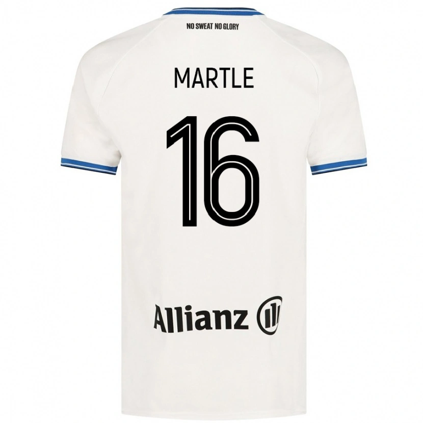 Danxen Børn Margaux Martlé #16 Hvid Udebane Spillertrøjer 2024/25 Trøje T-Shirt