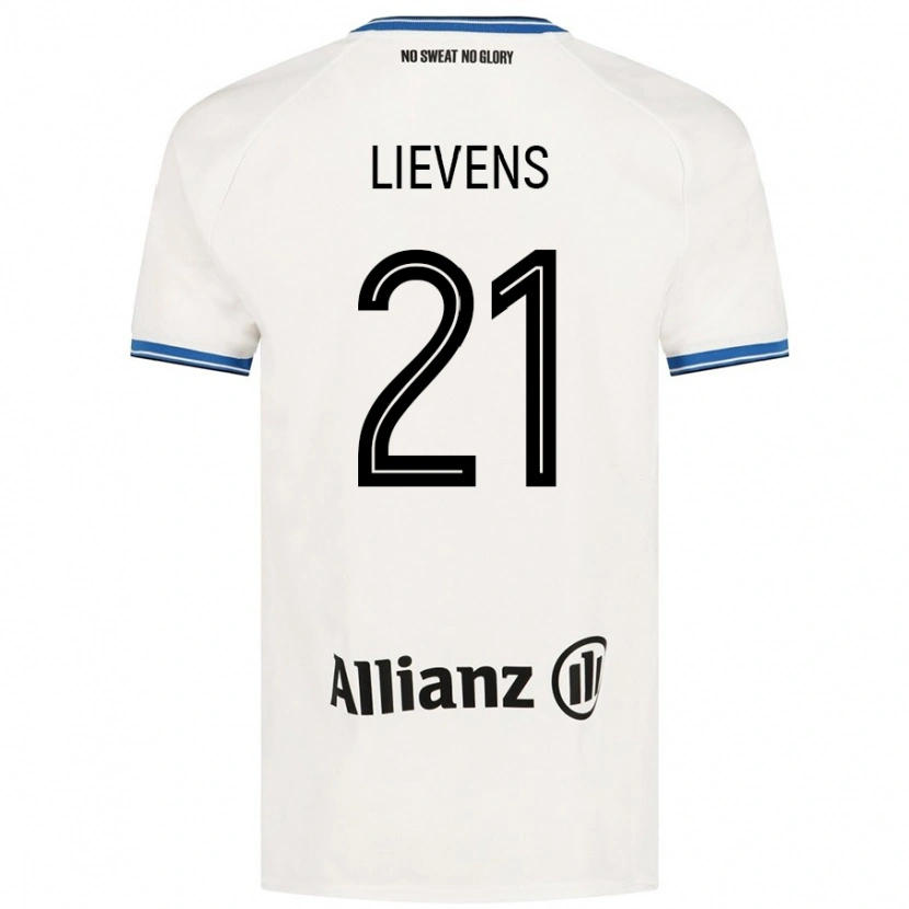 Danxen Børn Caitlin Lievens #21 Hvid Udebane Spillertrøjer 2024/25 Trøje T-Shirt