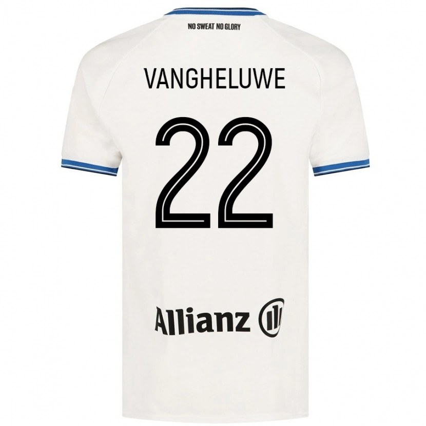 Danxen Børn Jody Vangheluwe #22 Hvid Udebane Spillertrøjer 2024/25 Trøje T-Shirt