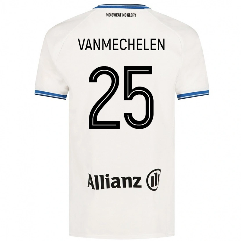Danxen Børn Davinia Vanmechelen #25 Hvid Udebane Spillertrøjer 2024/25 Trøje T-Shirt