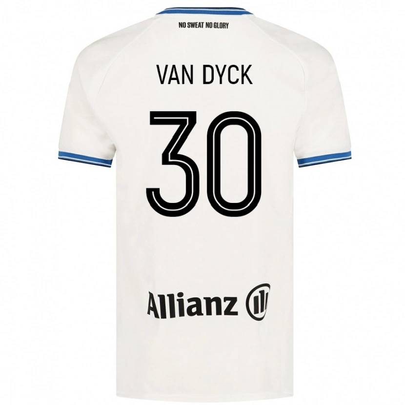 Danxen Børn Nell Van Dyck #30 Hvid Udebane Spillertrøjer 2024/25 Trøje T-Shirt