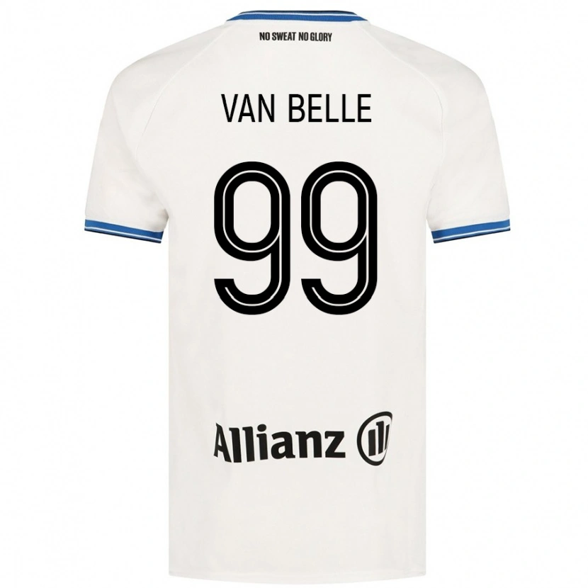 Danxen Børn Lyndsey Van Belle #99 Hvid Udebane Spillertrøjer 2024/25 Trøje T-Shirt