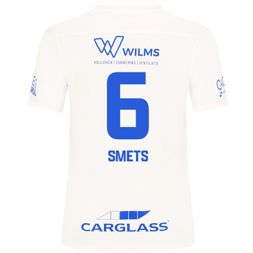 Danxen Børn Matte Smets #6 Hvid Udebane Spillertrøjer 2024/25 Trøje T-Shirt