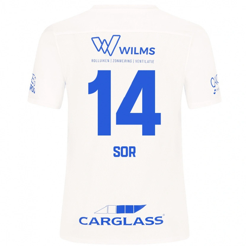 Danxen Børn Yira Sor #14 Hvid Udebane Spillertrøjer 2024/25 Trøje T-Shirt