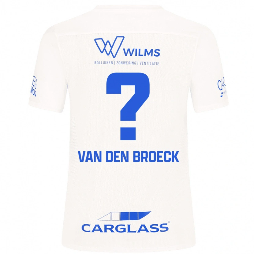 Danxen Børn Kobe Van Den Broeck #0 Hvid Udebane Spillertrøjer 2024/25 Trøje T-Shirt