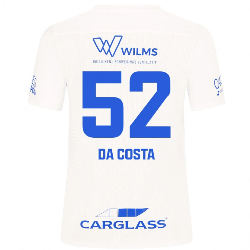 Danxen Børn Wilson Da Costa #52 Hvid Udebane Spillertrøjer 2024/25 Trøje T-Shirt