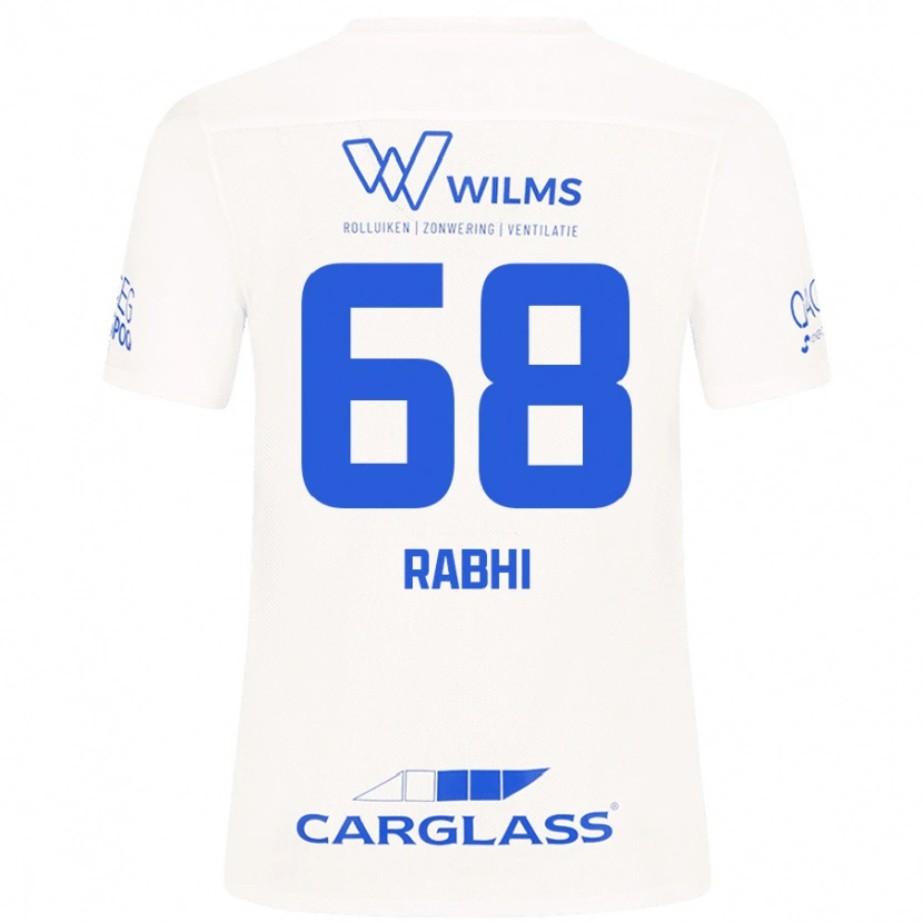 Danxen Børn Ayman Rabhi #68 Hvid Udebane Spillertrøjer 2024/25 Trøje T-Shirt