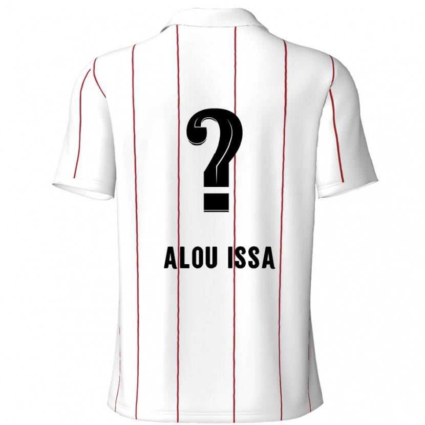Danxen Børn Benjamin Alou Issa #0 Hvid Sort Udebane Spillertrøjer 2024/25 Trøje T-Shirt