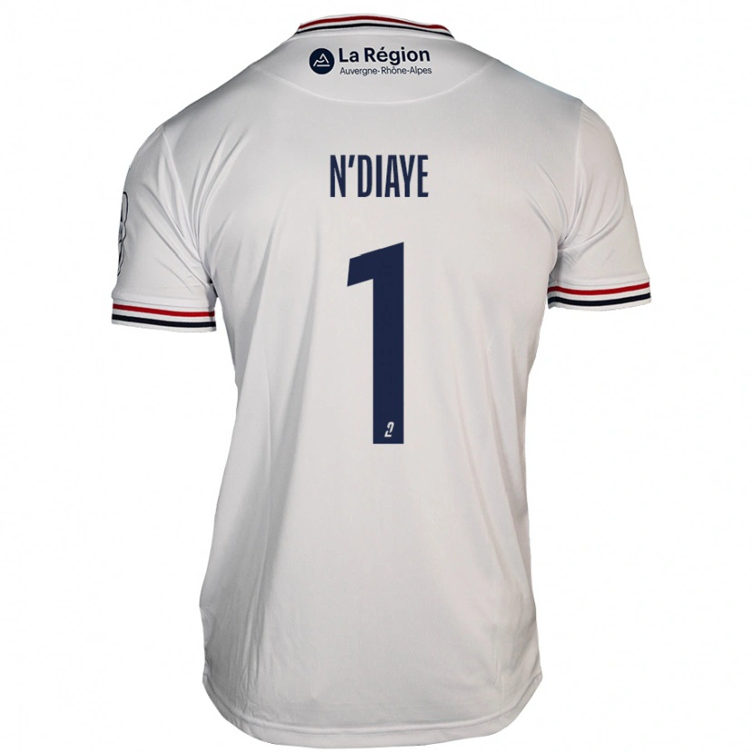Danxen Børn Massamba N'diaye #1 Hvid Udebane Spillertrøjer 2024/25 Trøje T-Shirt
