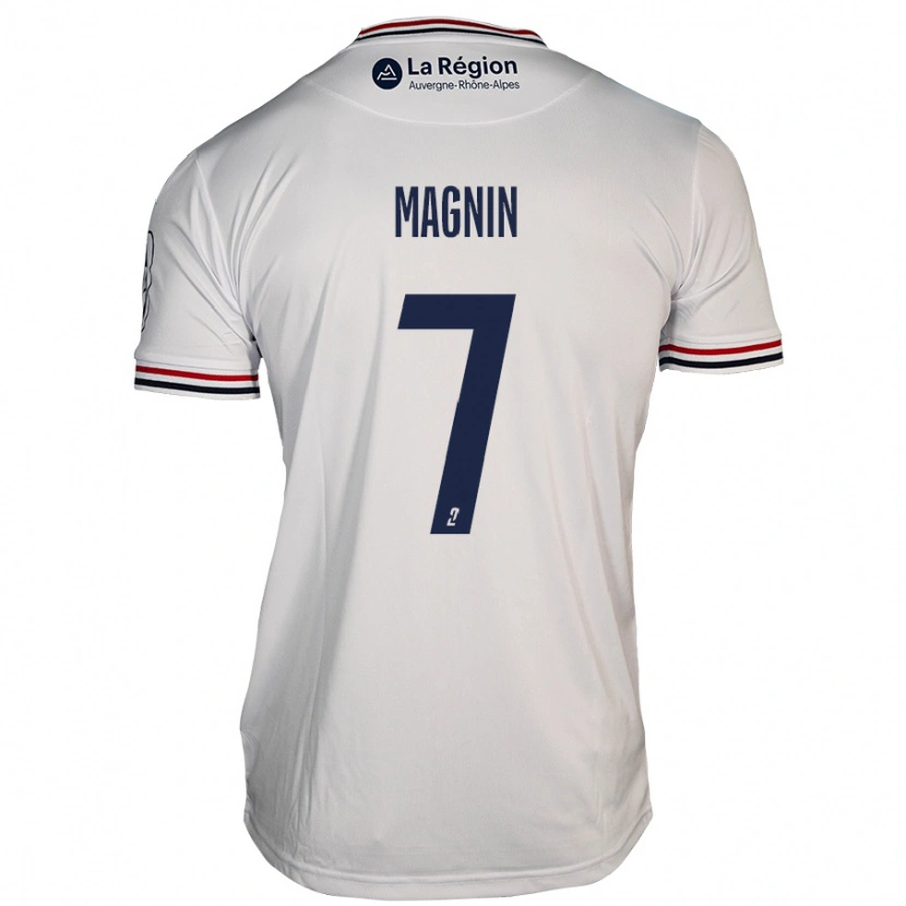 Danxen Børn Yohann Magnin #7 Hvid Udebane Spillertrøjer 2024/25 Trøje T-Shirt