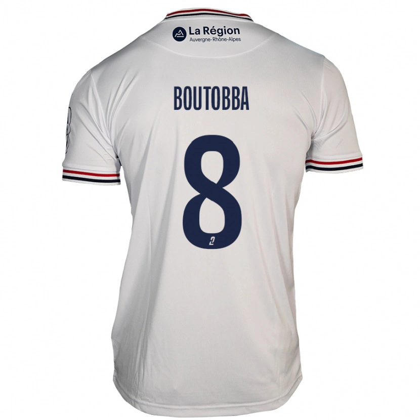 Danxen Børn Bilal Boutobba #8 Hvid Udebane Spillertrøjer 2024/25 Trøje T-Shirt