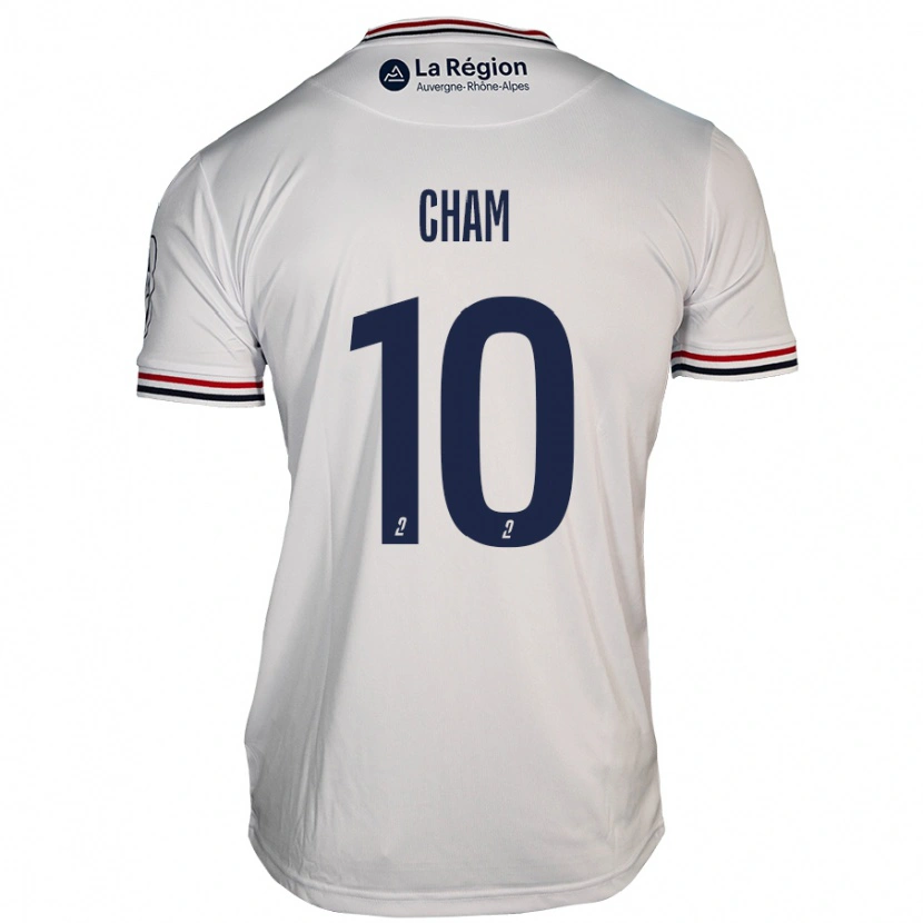 Danxen Børn Muhammed Cham #10 Hvid Udebane Spillertrøjer 2024/25 Trøje T-Shirt