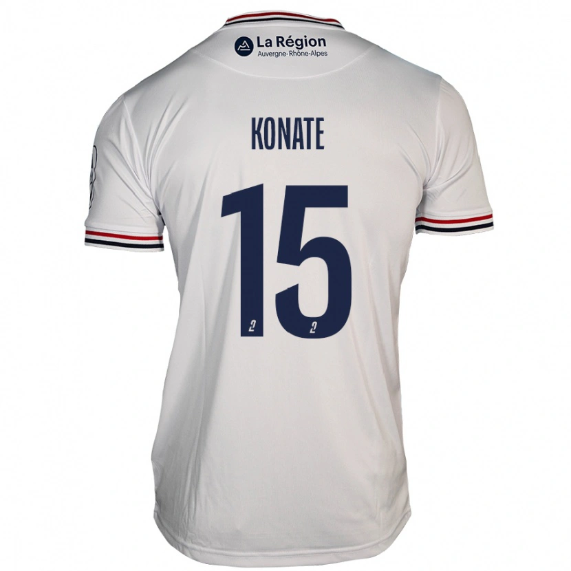 Danxen Børn Cheick Oumar Konaté #15 Hvid Udebane Spillertrøjer 2024/25 Trøje T-Shirt