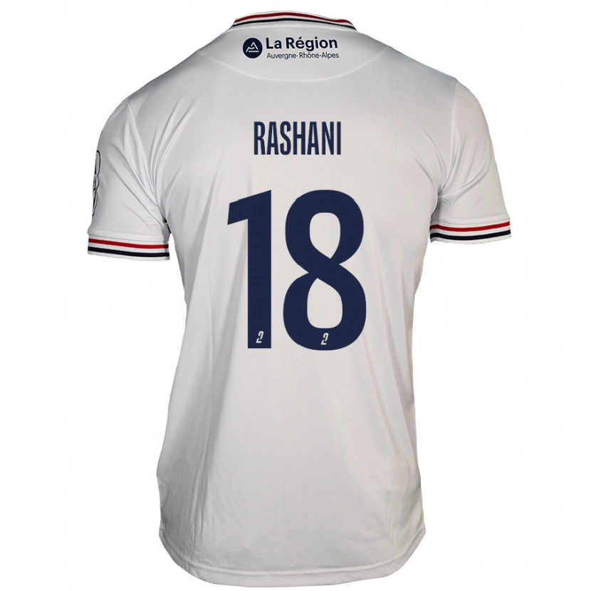 Danxen Børn Elbasan Rashani #18 Hvid Udebane Spillertrøjer 2024/25 Trøje T-Shirt