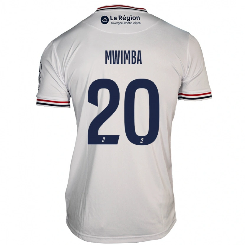 Danxen Børn Josué Mwimba Isala #20 Hvid Udebane Spillertrøjer 2024/25 Trøje T-Shirt
