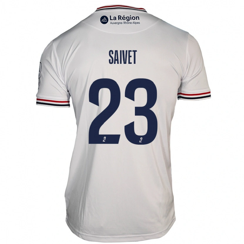 Danxen Børn Henri Saivet #23 Hvid Udebane Spillertrøjer 2024/25 Trøje T-Shirt