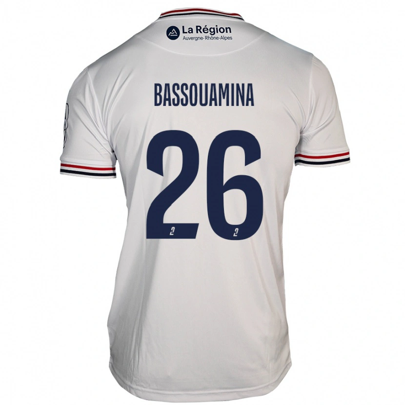Danxen Børn Mons Bassouamina #26 Hvid Udebane Spillertrøjer 2024/25 Trøje T-Shirt