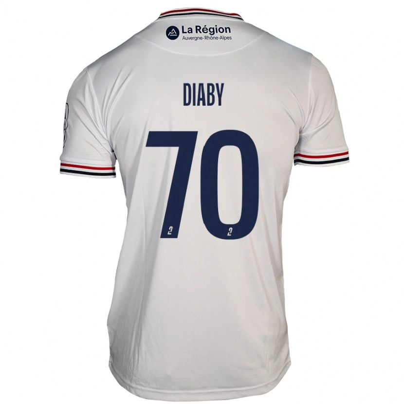 Danxen Børn Yadaly Diaby #70 Hvid Udebane Spillertrøjer 2024/25 Trøje T-Shirt