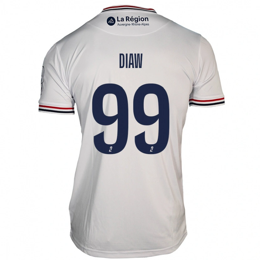 Danxen Børn Mory Diaw #99 Hvid Udebane Spillertrøjer 2024/25 Trøje T-Shirt