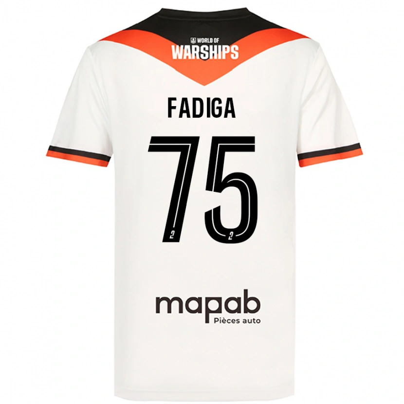 Danxen Børn Bandiougou Fadiga #75 Hvid Udebane Spillertrøjer 2024/25 Trøje T-Shirt