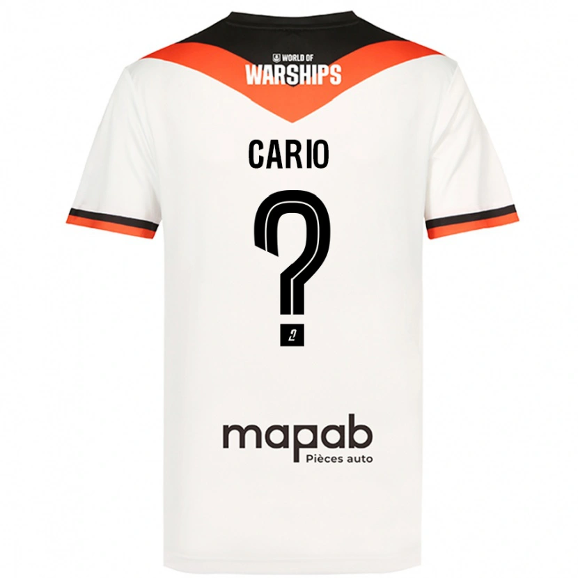 Danxen Børn Anthony Cario #0 Hvid Udebane Spillertrøjer 2024/25 Trøje T-Shirt