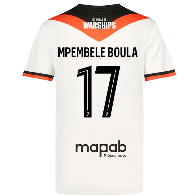 Danxen Børn Exaucé Mpembele Boula #17 Hvid Udebane Spillertrøjer 2024/25 Trøje T-Shirt