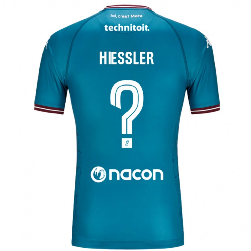 Danxen Børn Morgan Hiessler #0 Bleu Benzin Udebane Spillertrøjer 2024/25 Trøje T-Shirt