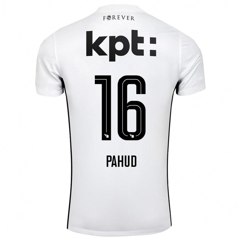 Danxen Børn Ciril Pahud #16 Hvid Sort Udebane Spillertrøjer 2024/25 Trøje T-Shirt