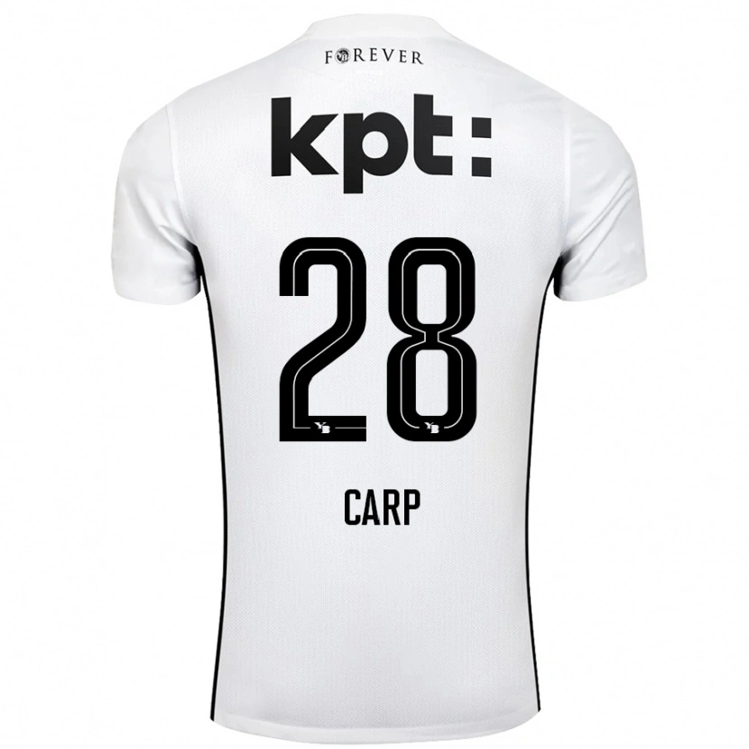 Danxen Børn Cristina Carp #28 Hvid Sort Udebane Spillertrøjer 2024/25 Trøje T-Shirt